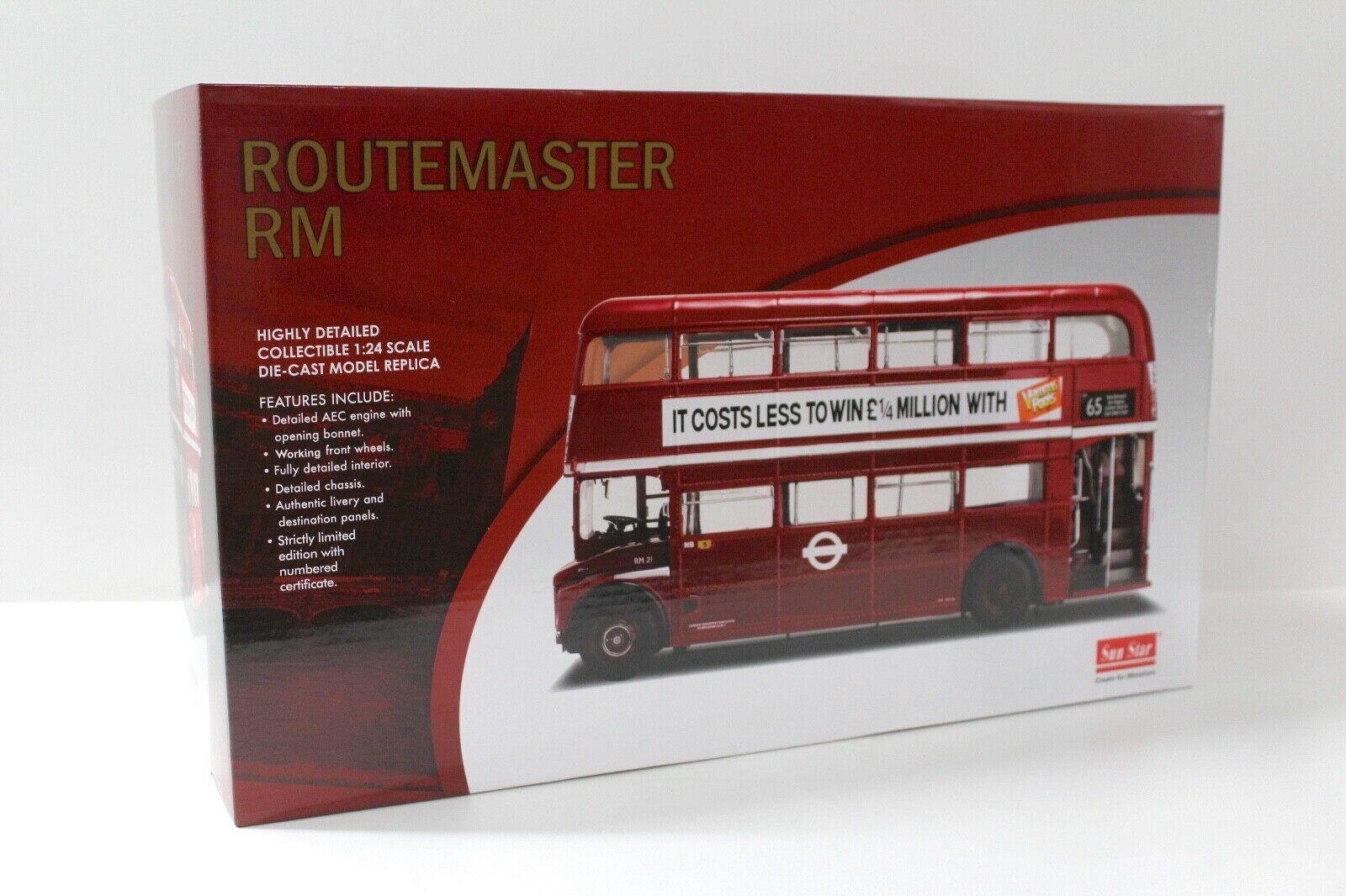 1:24 SunStar 1983 Routemaster RM London Bus GLC Years red