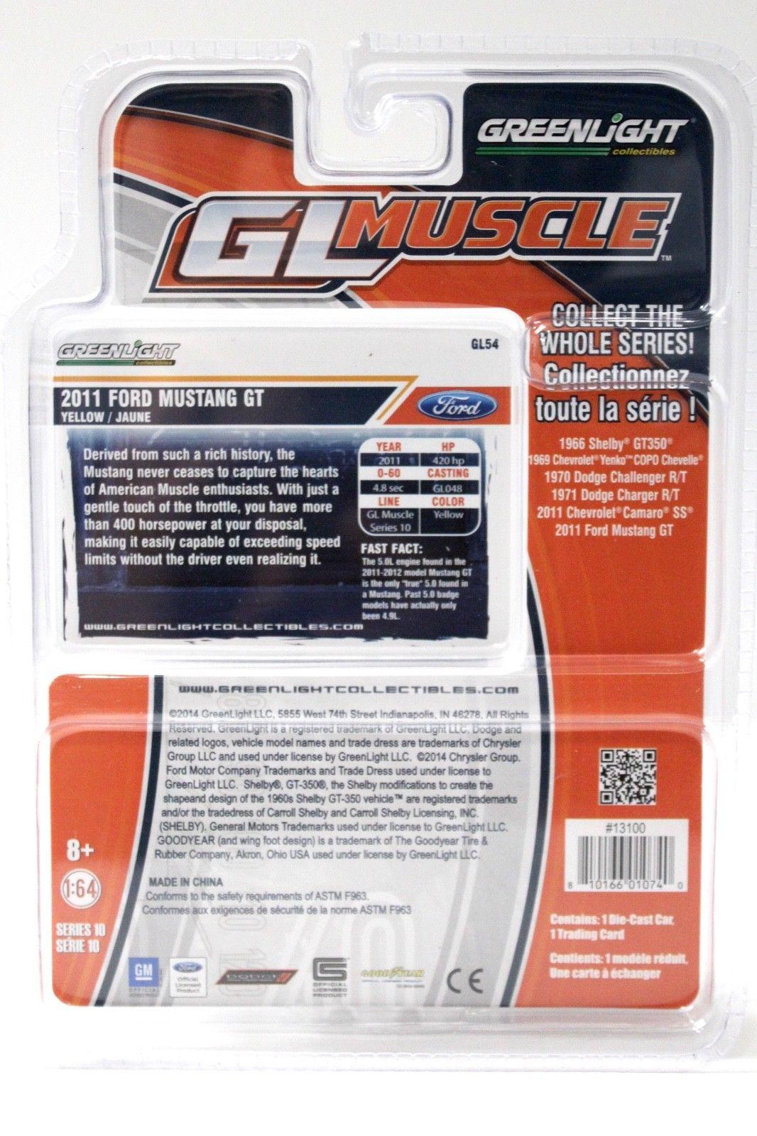 1:64 Greenlight Ford Mustang GT 2011 yellow/ black