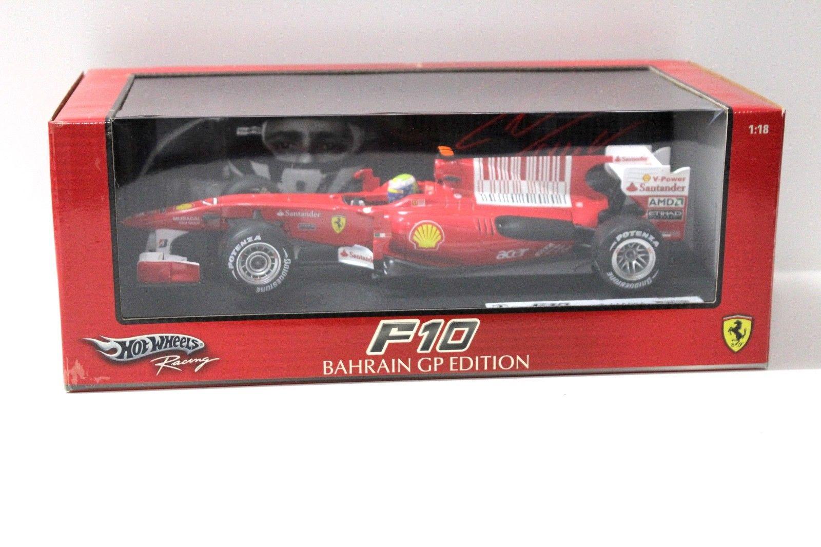1:18 Hot Wheels Ferrari F10 Bahrain GP Edition F.Massa red