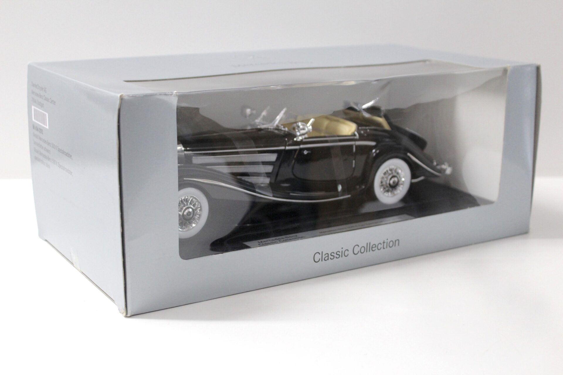 1:18 Maisto Mercedes 500K Typ Spezialroadster 1936 black DEALER