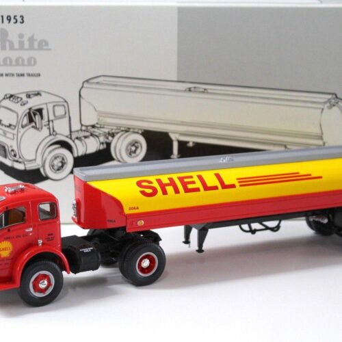 1:34 First Gear White 3000 Truck + Tank Trailer *SHELL*