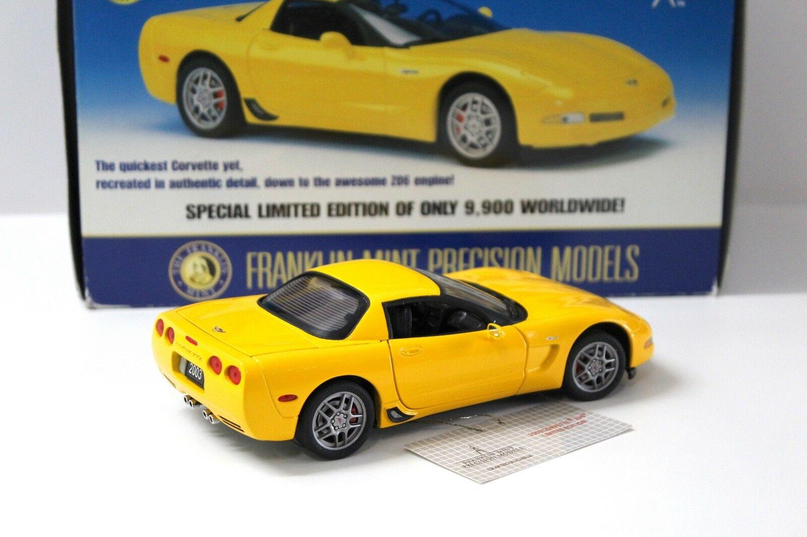 1:24 Franklin Mint Chevrolet Corvette Z06 Coupe yellow 2003