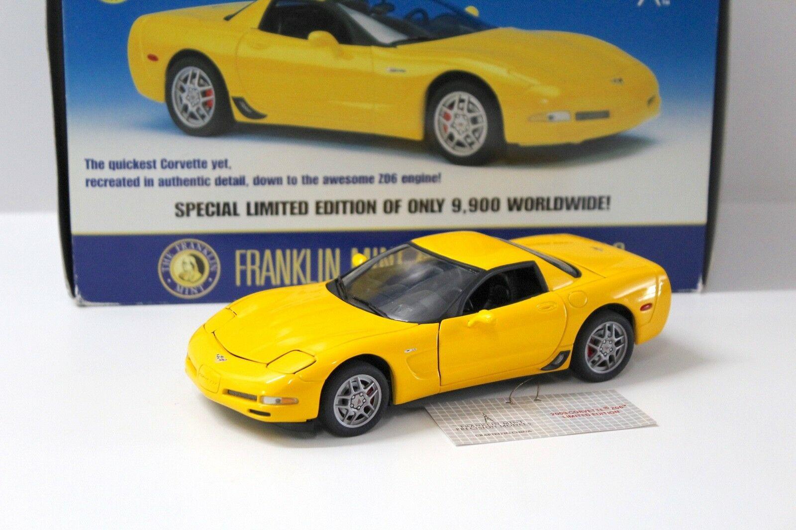1:24 Franklin Mint Chevrolet Corvette Z06 Coupe yellow 2003