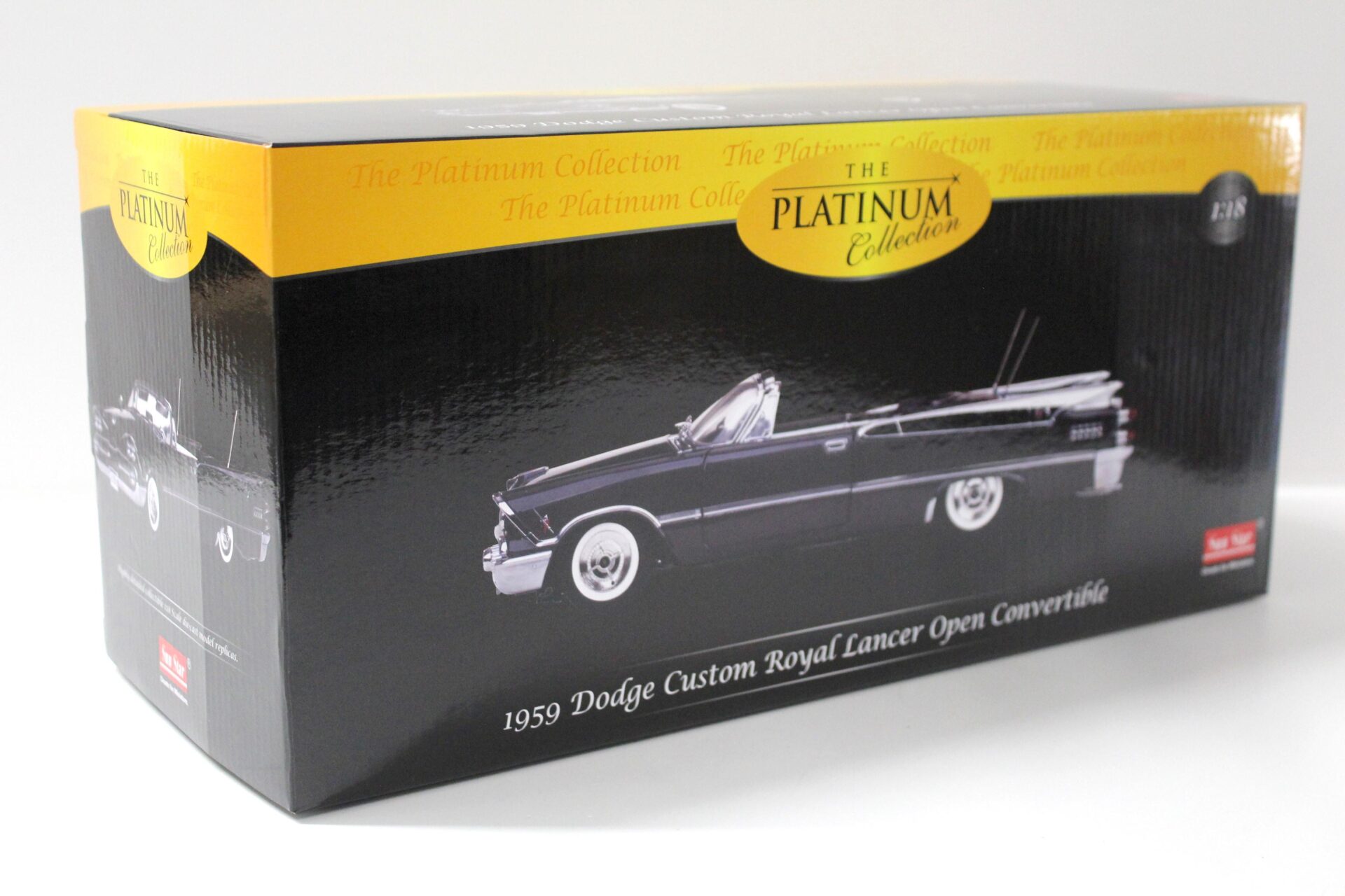 1:18 Sun Star 1959 Dodge Custom Royal Lancer Open Convertible Pewter Poly grey
