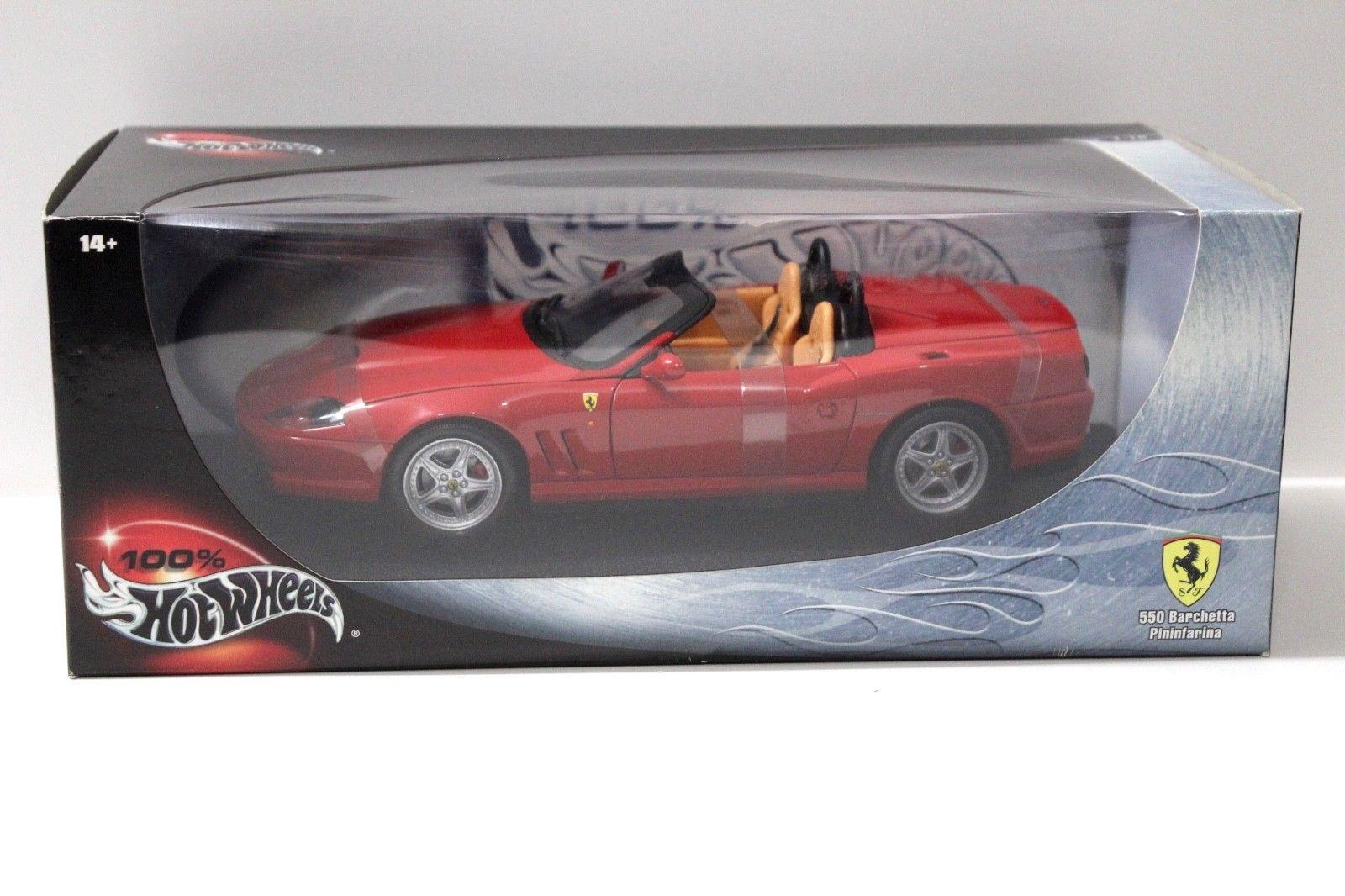 1:18 Hot Wheels Ferrari 550 Barchetta Pininfarina red