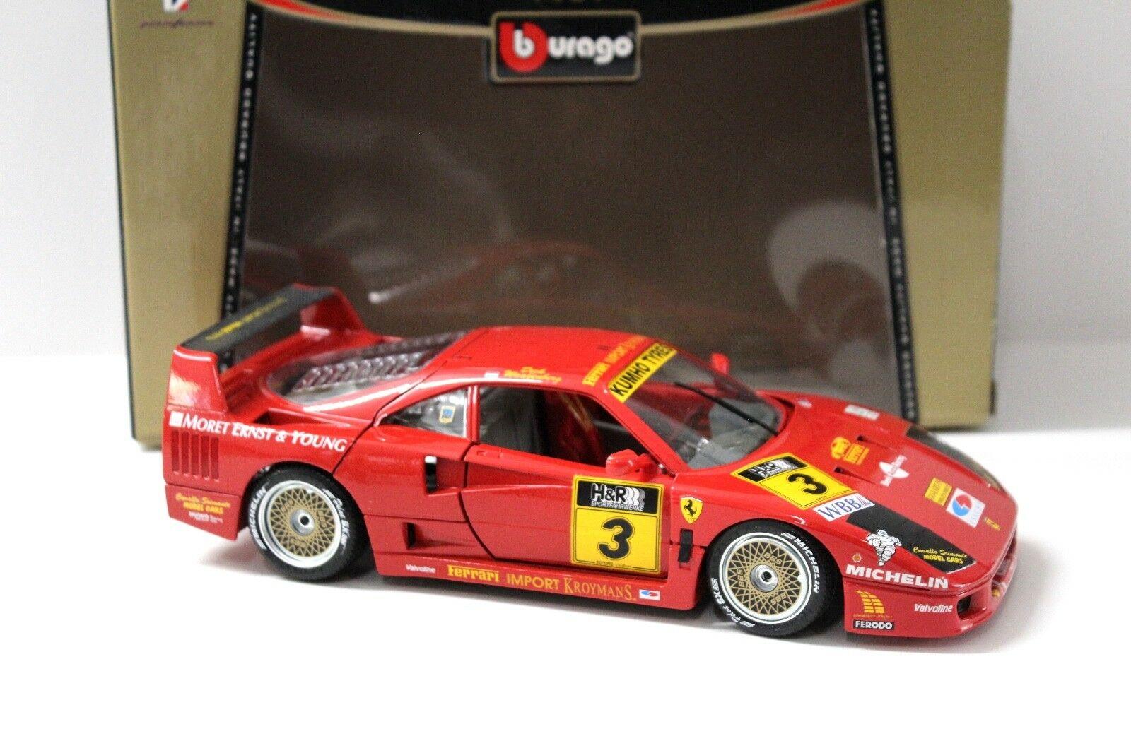 1:18 Bburago Ferrari F40 Kroymans 1996 "C. SCRIMANTE" #3 red