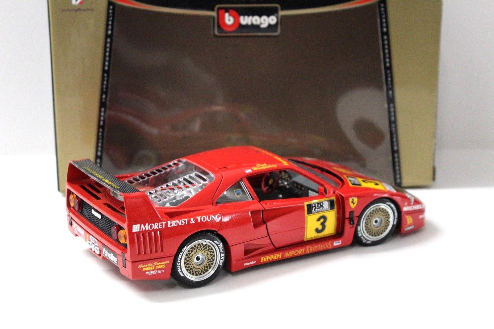 1:18 Bburago Ferrari F40 Kroymans 1996 "C. SCRIMANTE" #3 red
