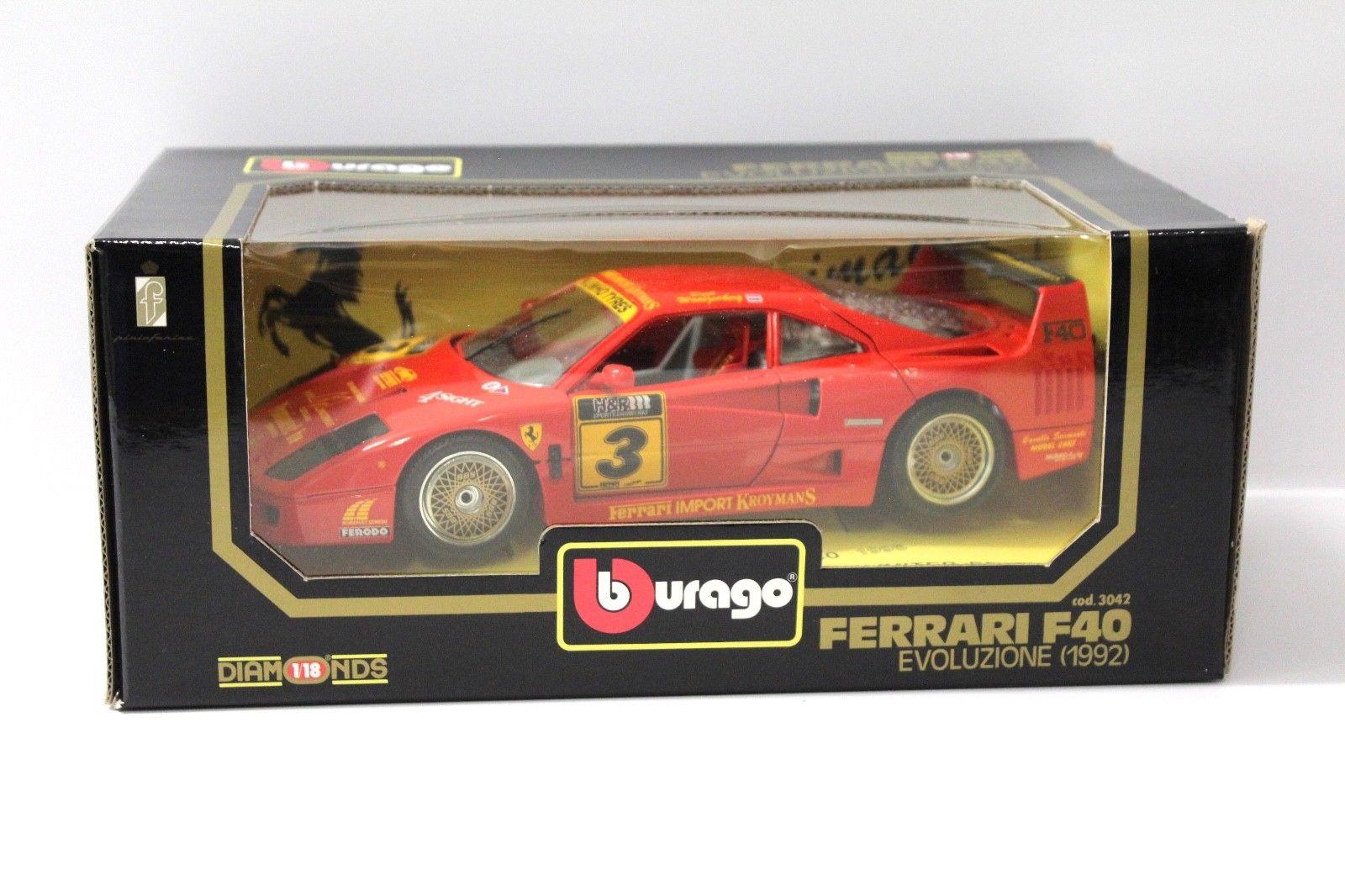 1:18 Bburago Ferrari F40 Kroymans 1995 "C. SCRIMANTE" red