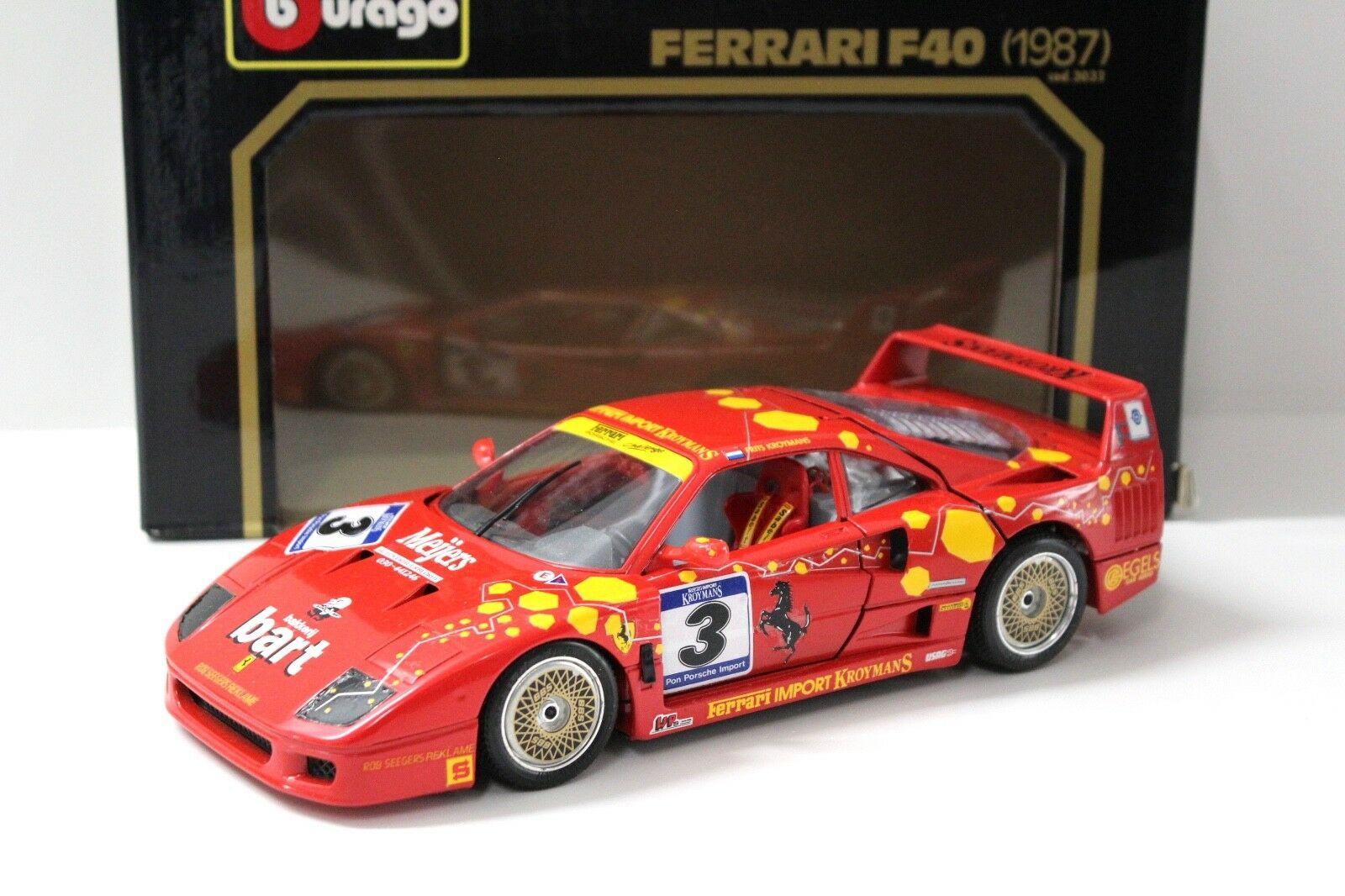 1:18 Bburago Ferrari F40 Kroymans #3 "C. SCRIMANTE"