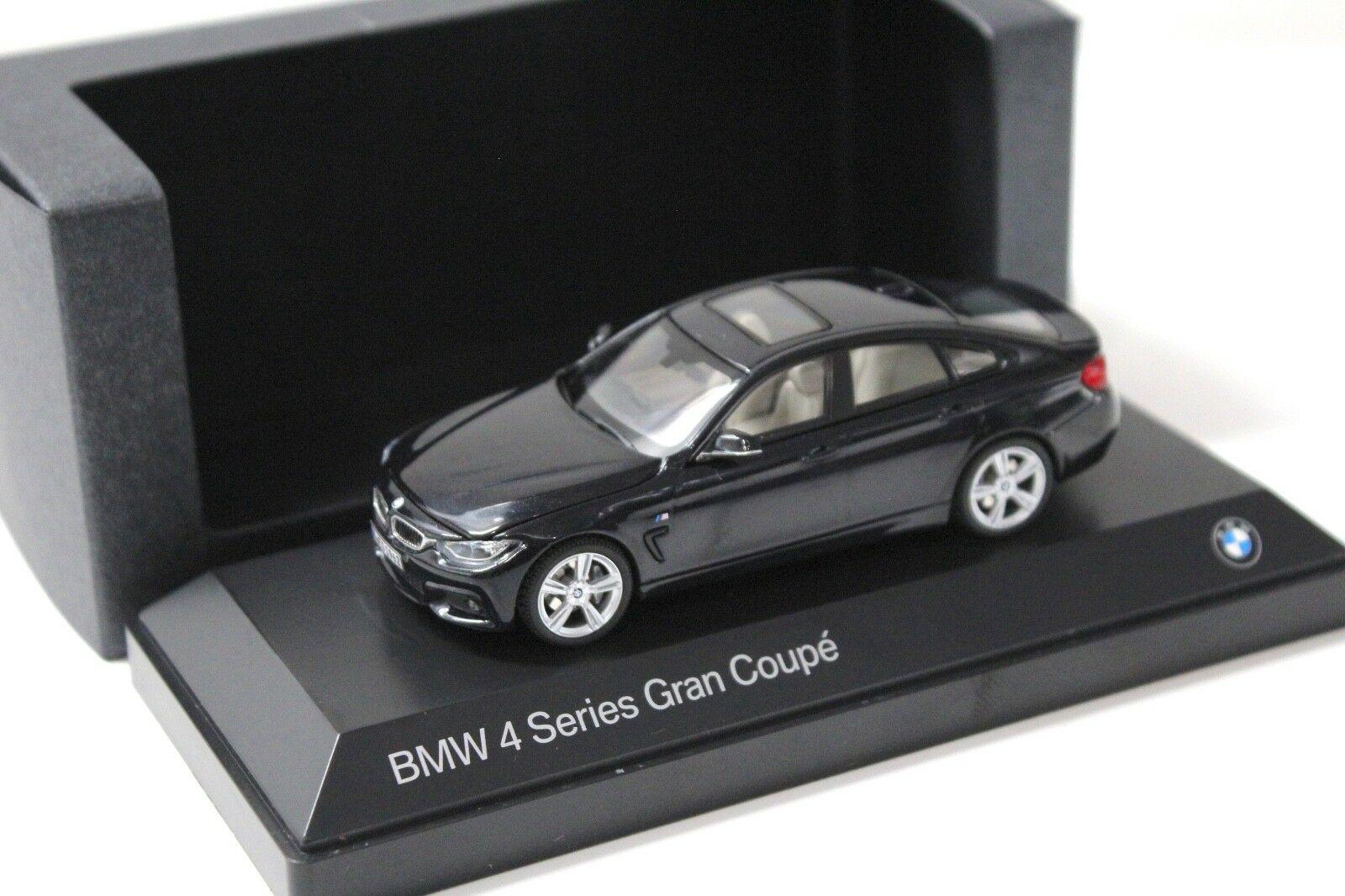 1:43 Kyosho BMW 4er 4 Series Gran Coupe black DEALER VERSION