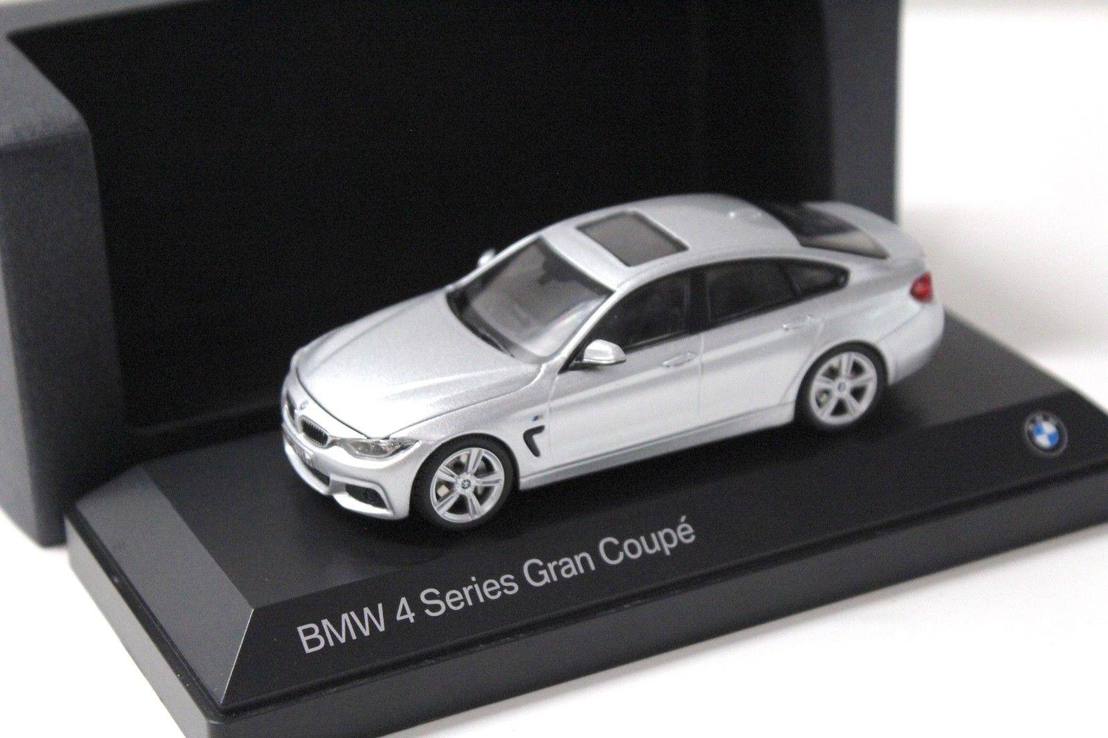 1:43 Kyosho BMW 4er 4 Series Gran Coupe silver DEALER VERSION