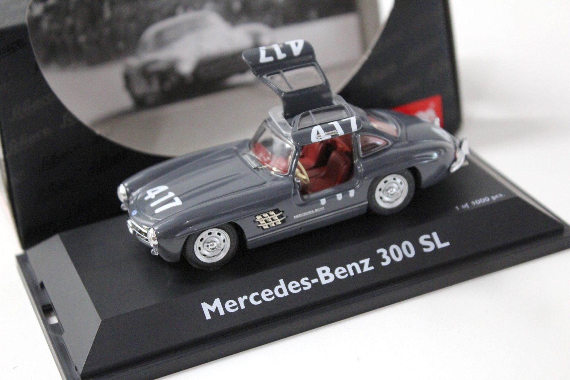 ID 44768 orig.jpg 1:43 Schuco Mercedes 300SL Mille Miglia 1955 grey #417