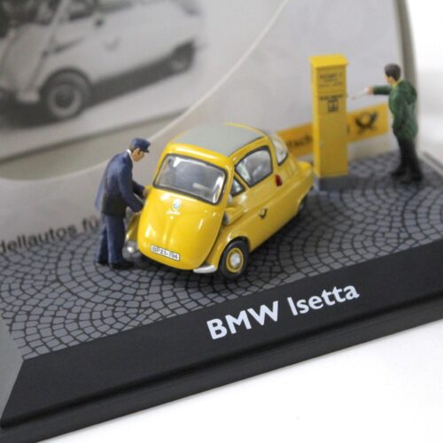 1:43 Schuco BMW Isetta Deutsche Post Diorama + 2 Figuren yellow
