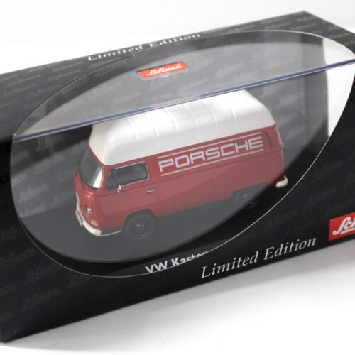 1:43 Schuco VW Kastenwagen T2a Hochdach PORSCHE red