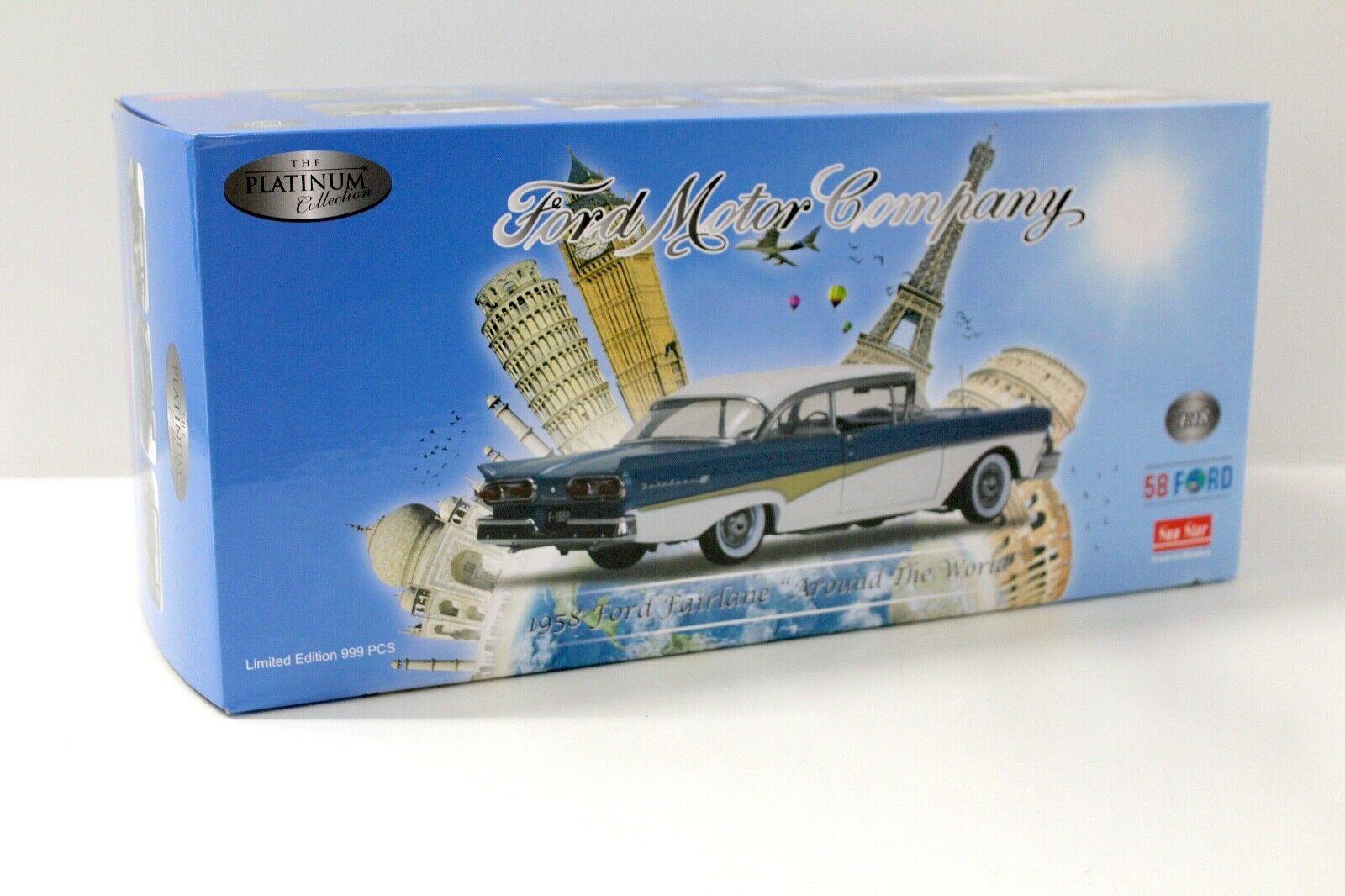 1:18 SunStar Ford Fairlane 500 Hardtop *Around the World* blue