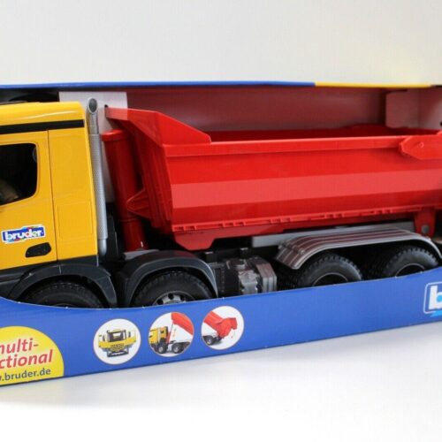 1:16 Bruder Mercedes Arocs LKW Halfpipe Kipper + Figur