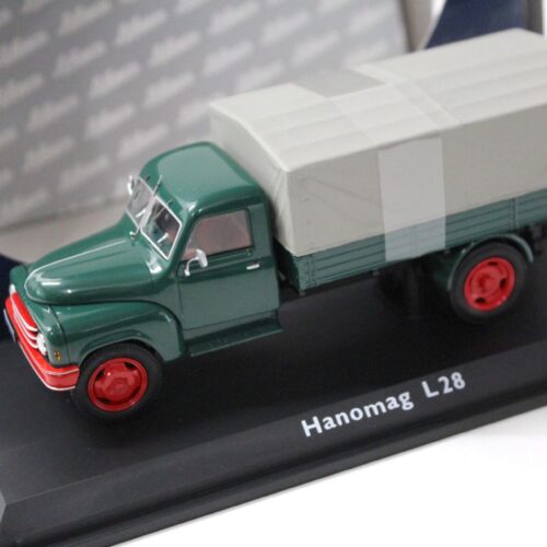 1:43 Schuco Hanomag L28 Pritsche/ Plane green/ grey