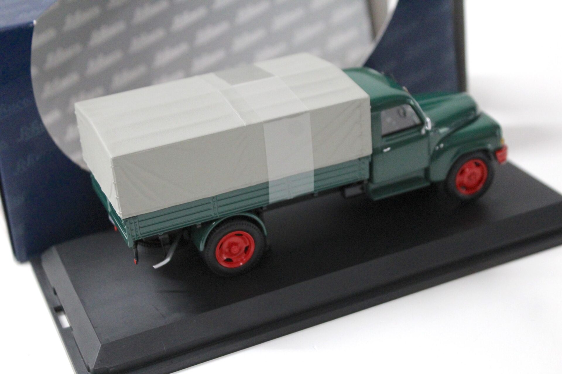 1:43 Schuco Hanomag L28 Pritsche/ Plane green/ grey