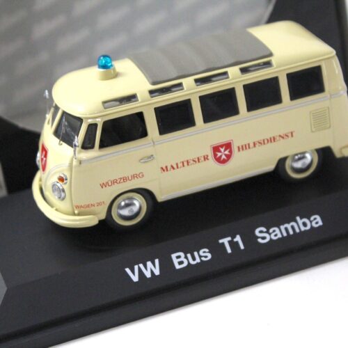 1:43 Schuco VW Bus T1 Samba Malteser Hilfsdienst Würzburg
