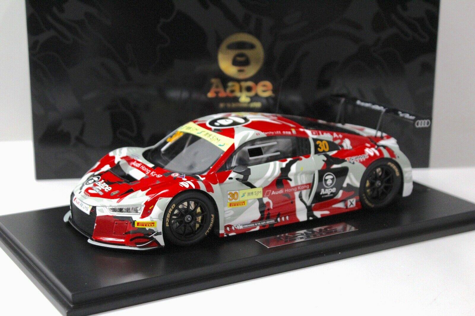 1:18 Tarmac Audi R8 LMS AAPE Audi HK #30 Lee FIA GT Macau