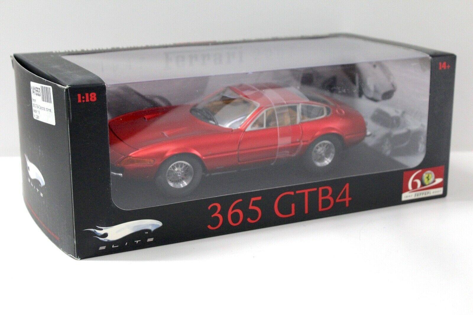 1:18 Hot Wheels Elite Ferrari 365 GTB4 *60 years* red