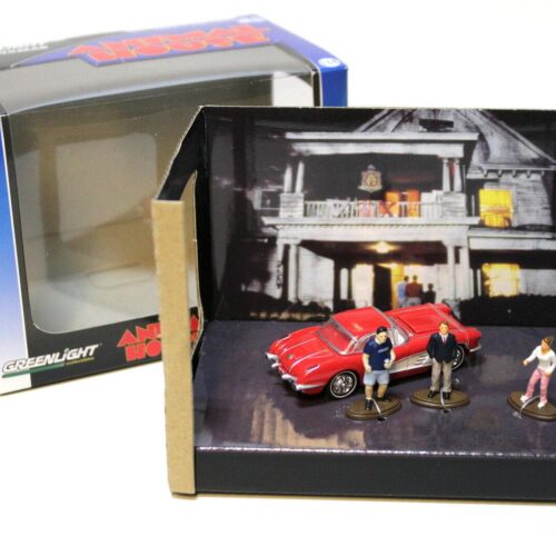 1:64 Greenlight Chevrolet Corvette *ANIMAL HOUSE* Diorama red