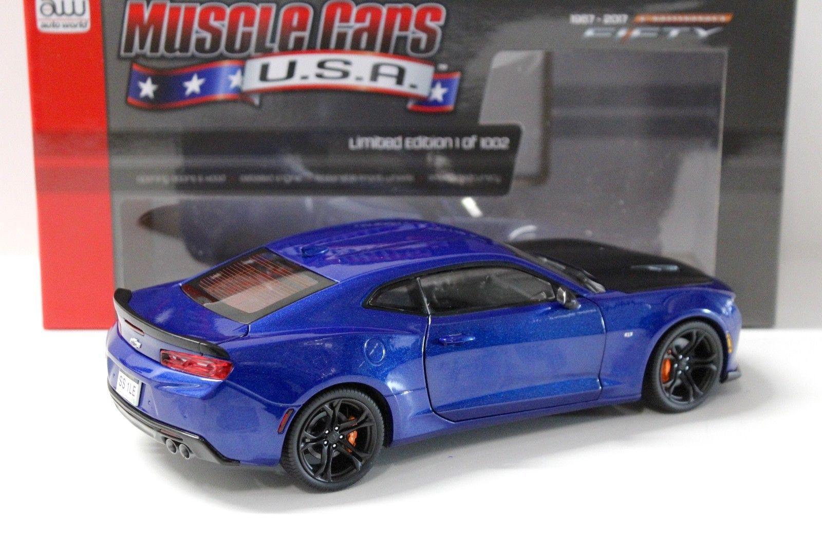 1:18 AUTO World Chevrolet Camaro SS 1LE 50th Anniversary blue