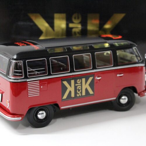 1:18 KK-Scale VW Bus T1 Samba Toy Fair 2019 Spielwarenmesse red/ black