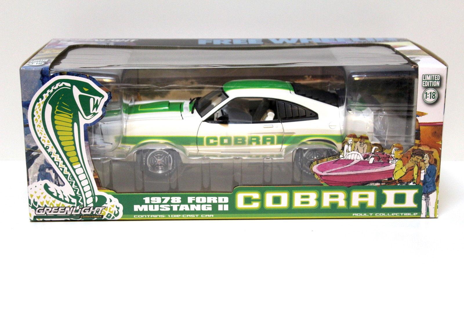 1:18 Greenlight Ford Mustang II Cobra 1978 white