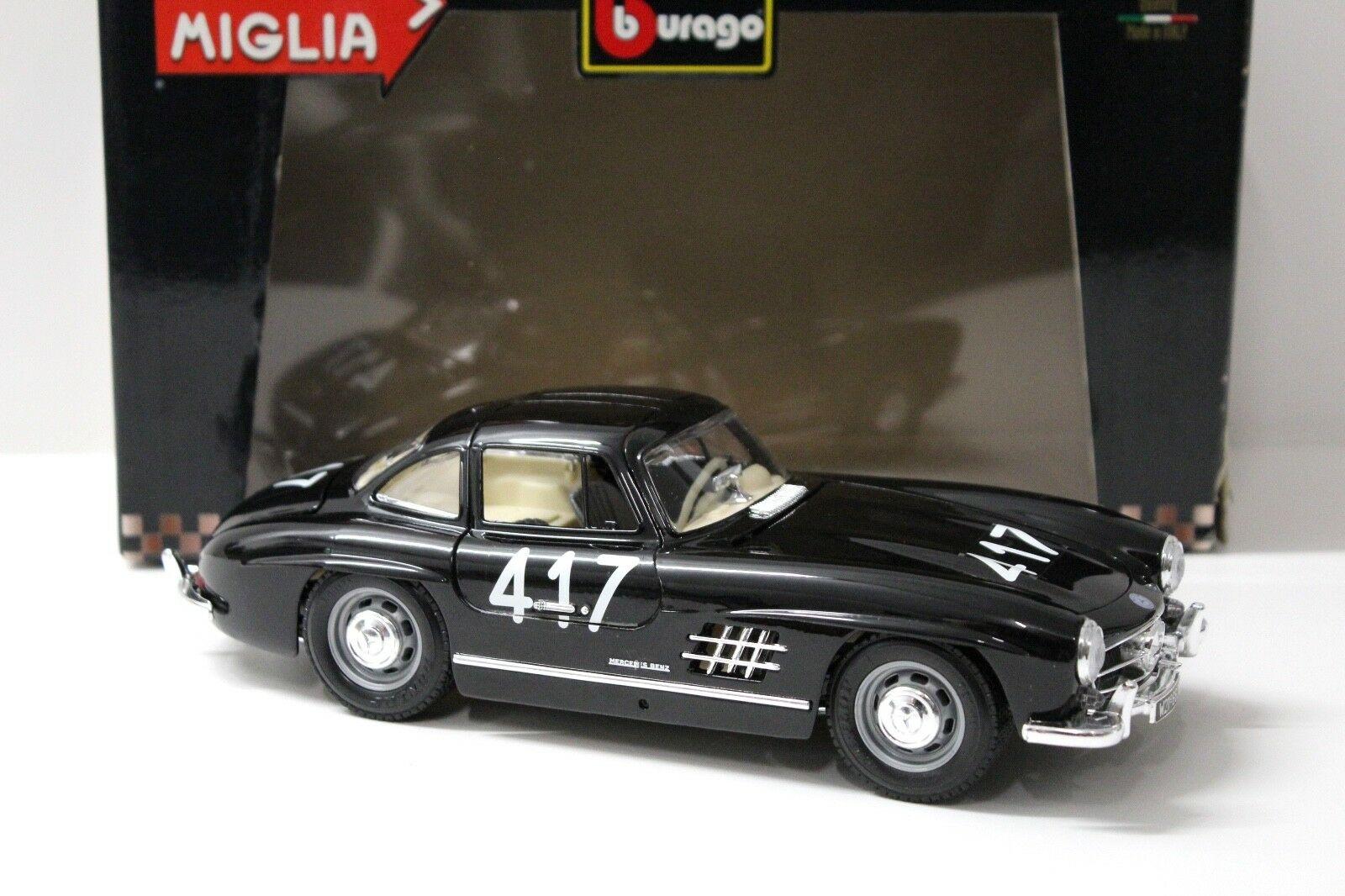 1:18 Bburago Mercedes 300 SL *MILLE MIGLIA* #417 black