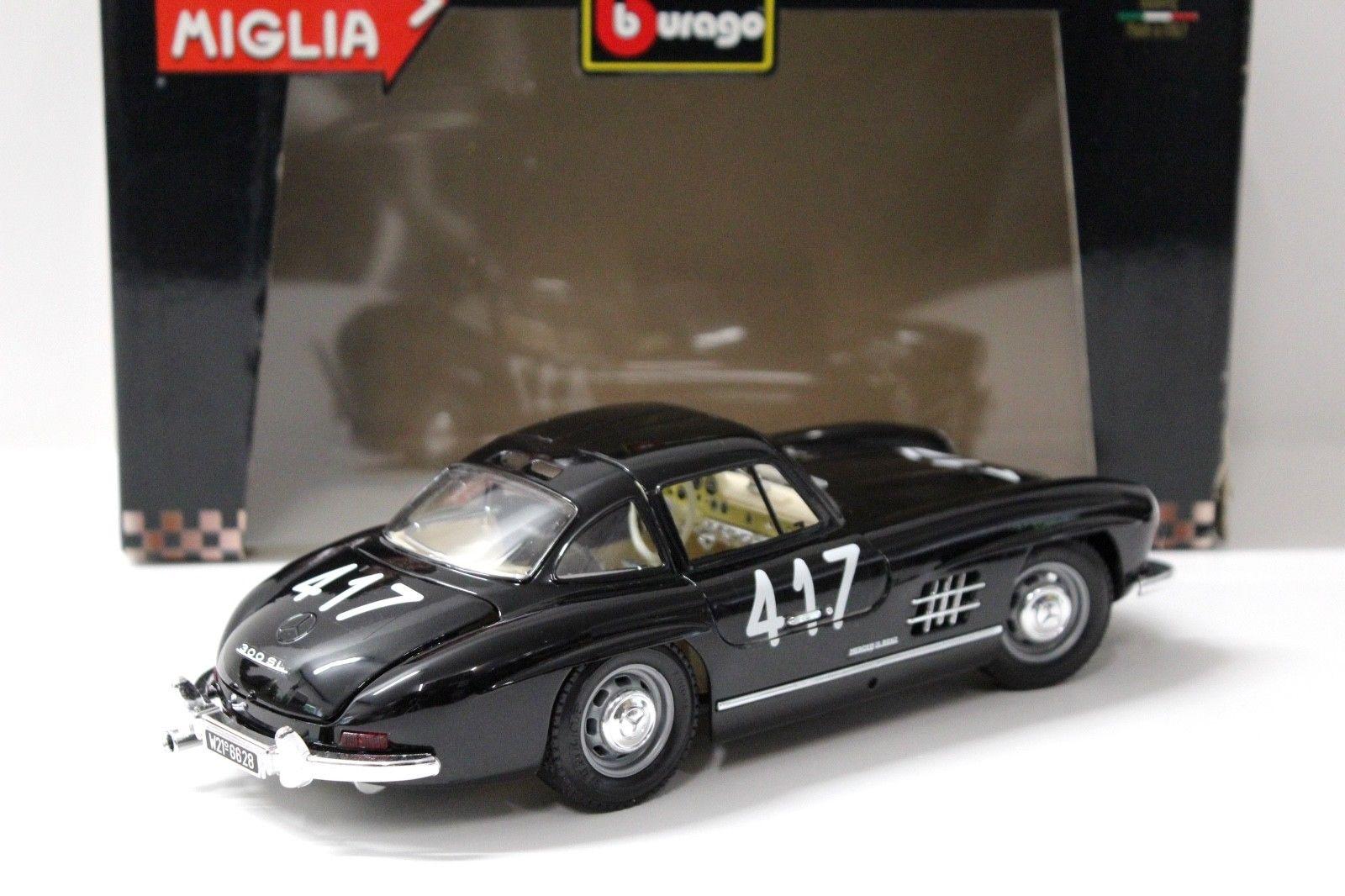 1:18 Bburago Mercedes 300 SL *MILLE MIGLIA* #417 black