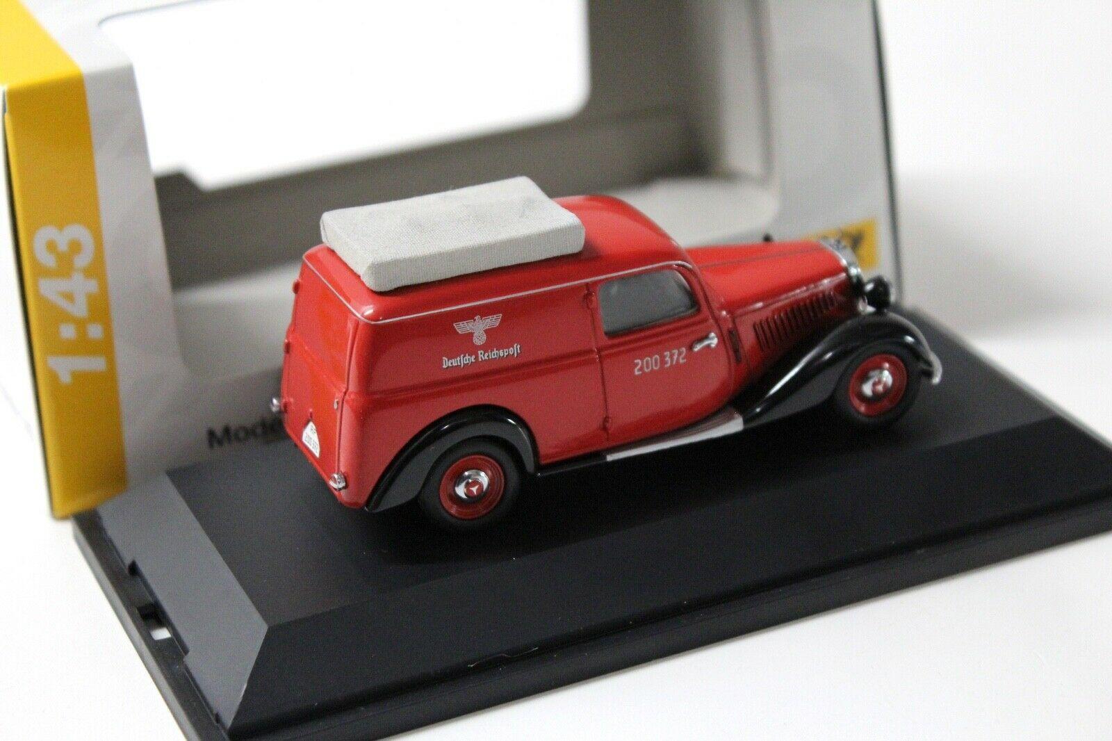 1:43 Schuco Mercedes 170V Kasten Deutsche Reichspost red