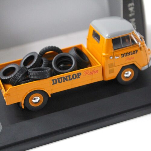 1:43 Schuco Tempo Matador Tieflader-Pritsche "Dunlop Reifen" orange
