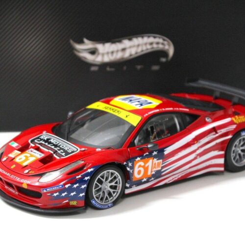 1:18 Hot Wheels Elite Ferrari 458 Italia GT2 LM 2012 AF Corse #61AM