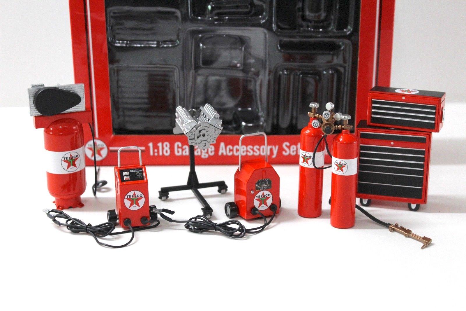 1:18 GMP TEXACO Shop Tool Accessory SET Zubehör red