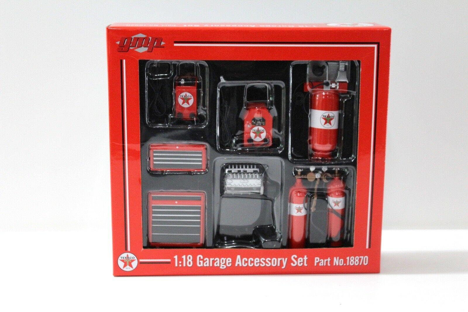 1:18 GMP TEXACO Shop Tool Accessory SET Zubehör red