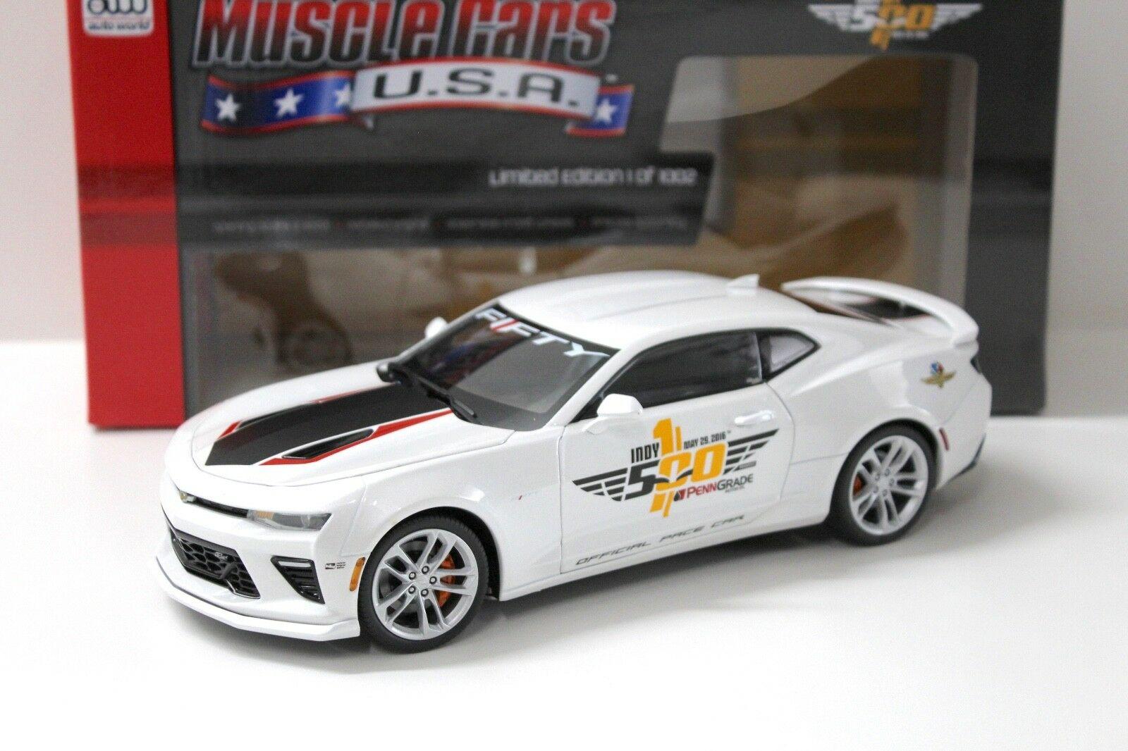 1:18 Auto World 2017 Chevrolet Camaro SS Indy 500 Pace white