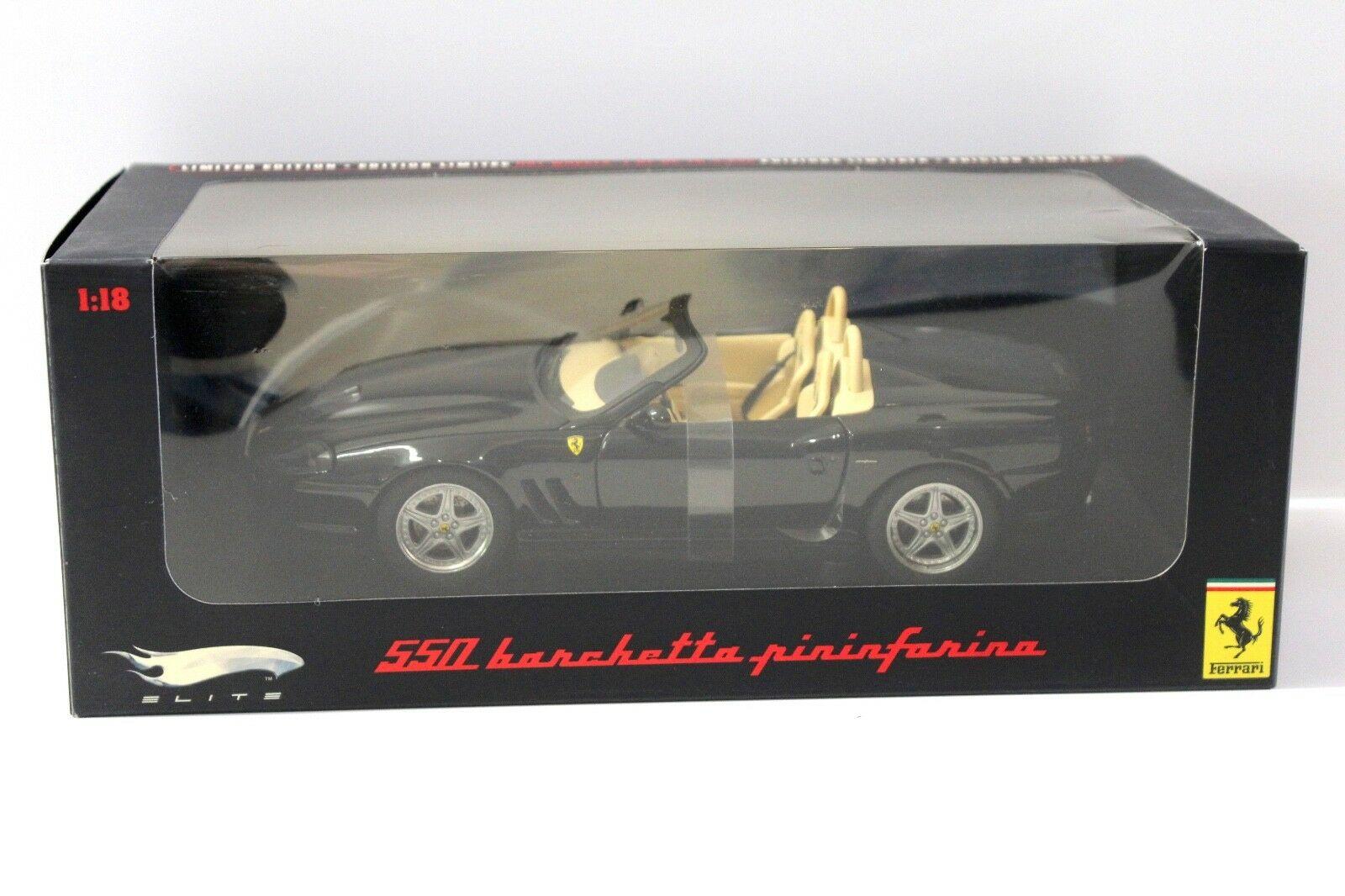 1:18 Hot Wheels Elite Ferrari 550 Barchetta Pininfarina black