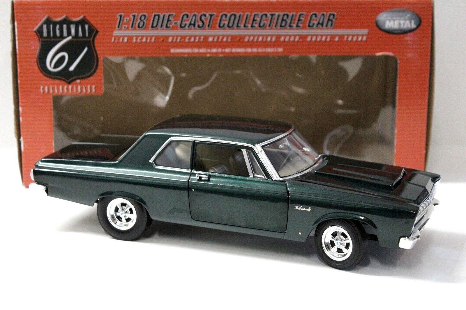 1:18 Highway61 Plymouth Belvedere 1965 mystic green