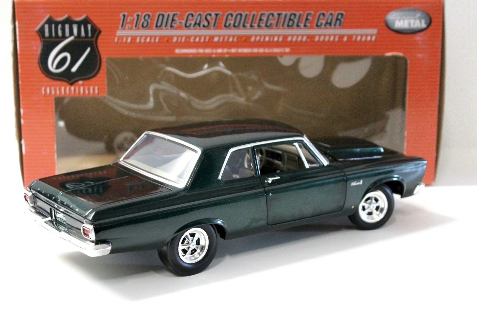 1:18 Highway61 Plymouth Belvedere 1965 mystic green