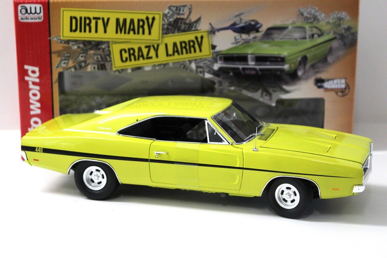 1:18 Auto World 1969 Dodge Charger R/T "CRAZY LARRY" green