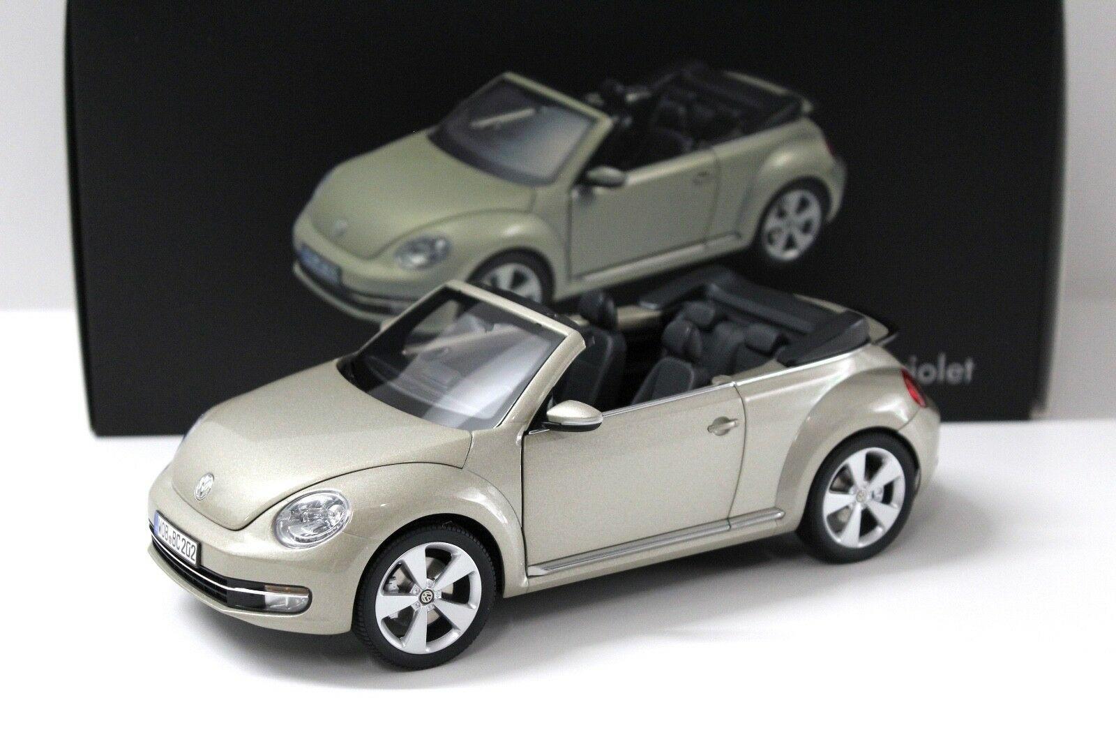 1:18 Kyosho Volkswagen VW Beetle Cabrio Moon-rock-silver DEALER VERSION