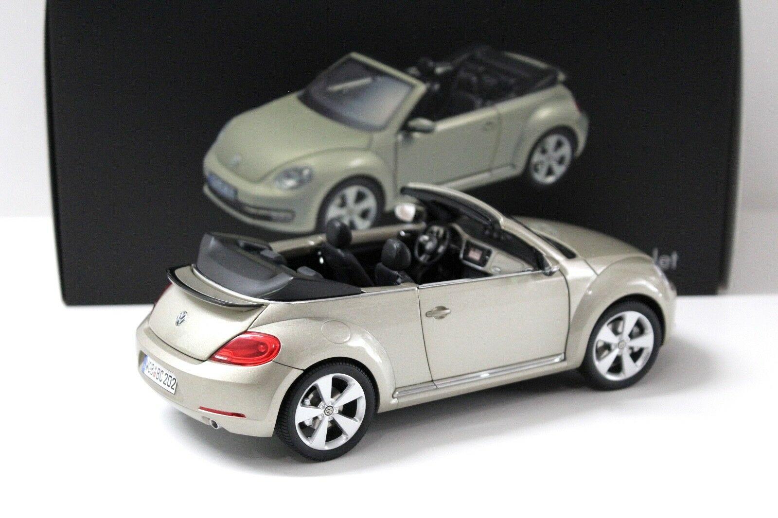 1:18 Kyosho Volkswagen VW Beetle Cabrio Moon-rock-silver DEALER VERSION