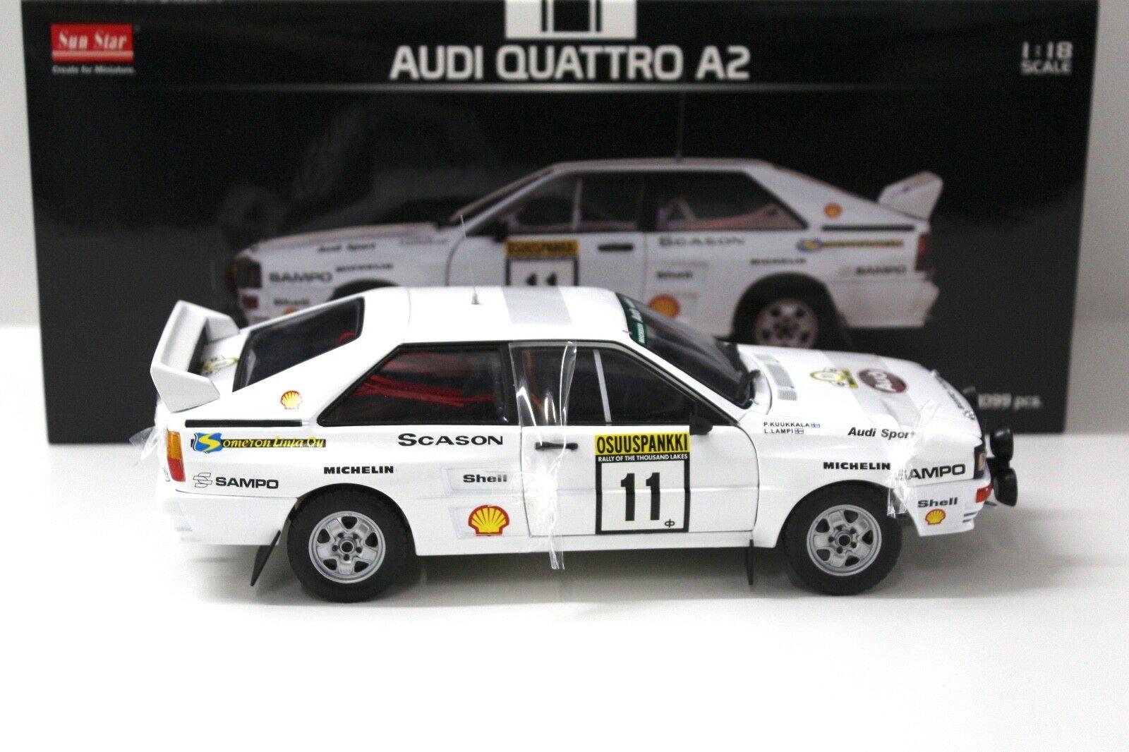 1:18 Sun Star Audi Quattro A2 Lakes Rally 1983 #11 white