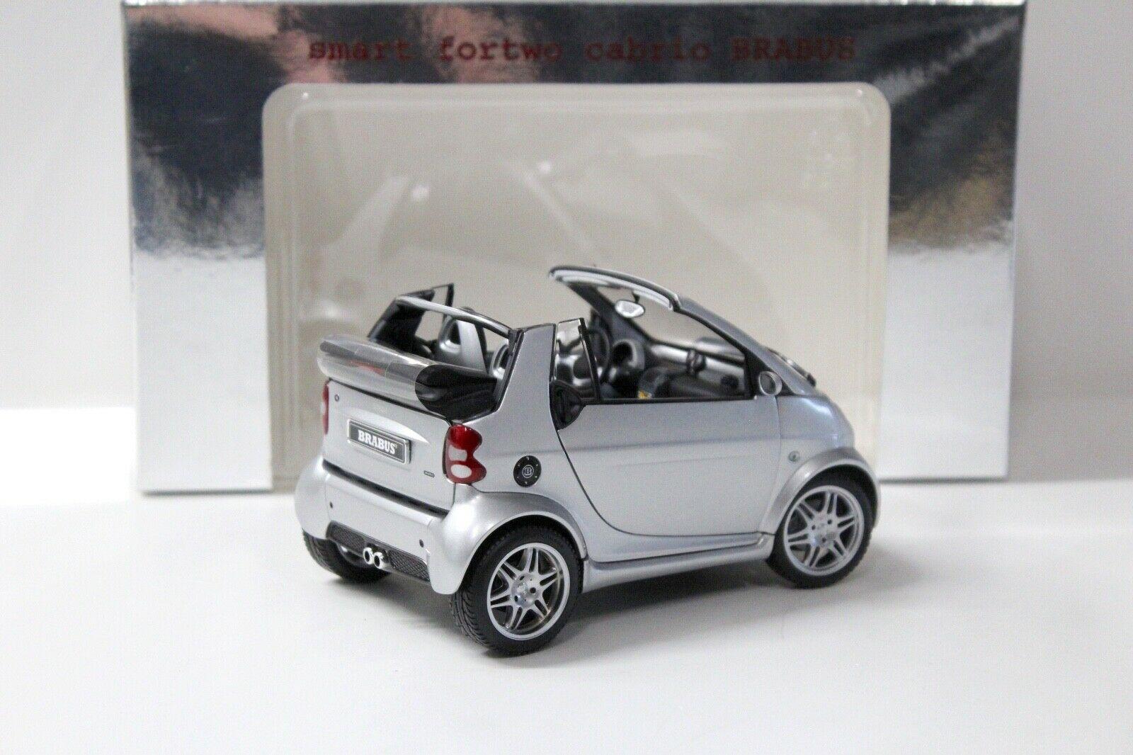 1:18 Kyosho Smart Fortwo Cabrio Brabus silver DEALER VERSION