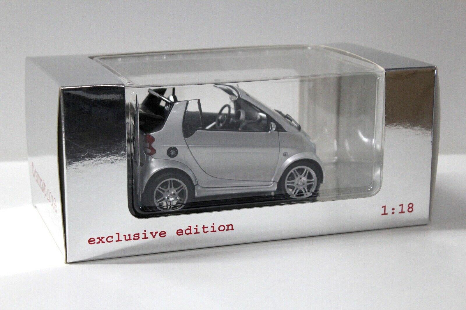 1:18 Kyosho Smart Fortwo Cabrio Brabus silver DEALER VERSION