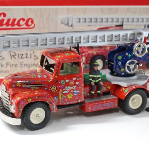 Schuco ars mundi James Rizzi New York Feuerwehr Drehleiter red