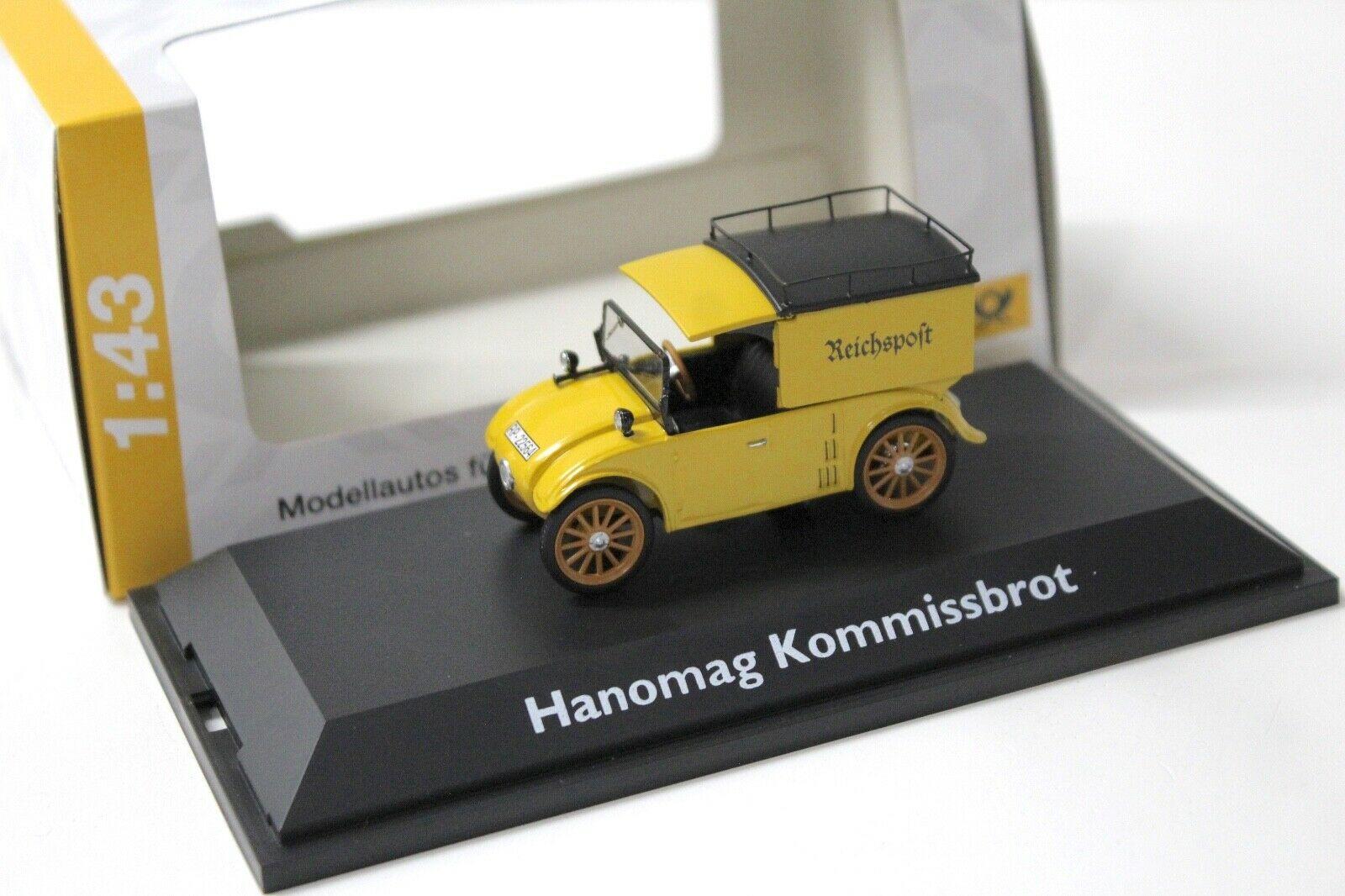 1:43 Schuco Hanomag Kommissbrot Kasten Van Reichspost yellow