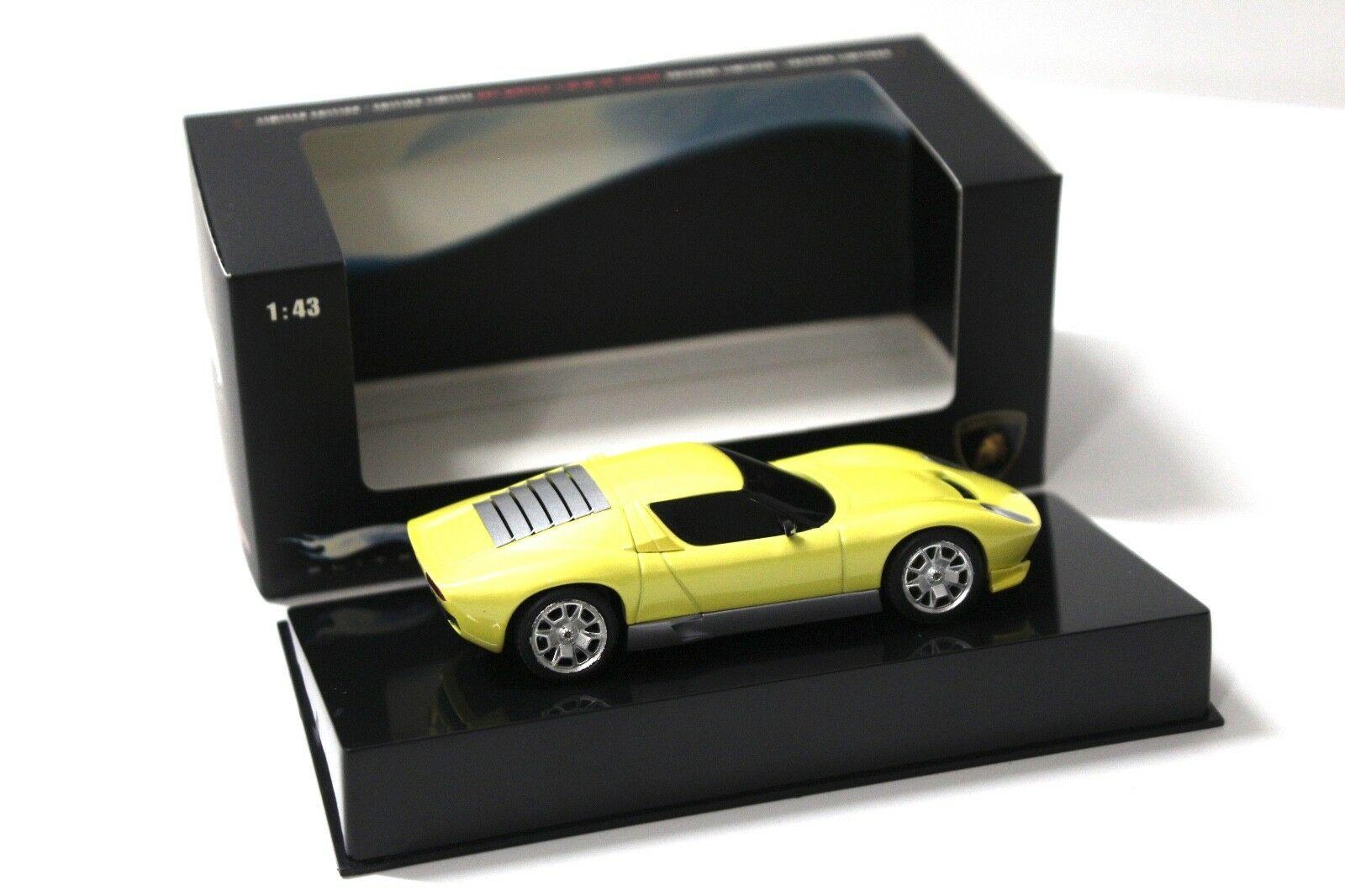 1:43 Hot Wheels Elite Lamborghini Miura Concept yellow
