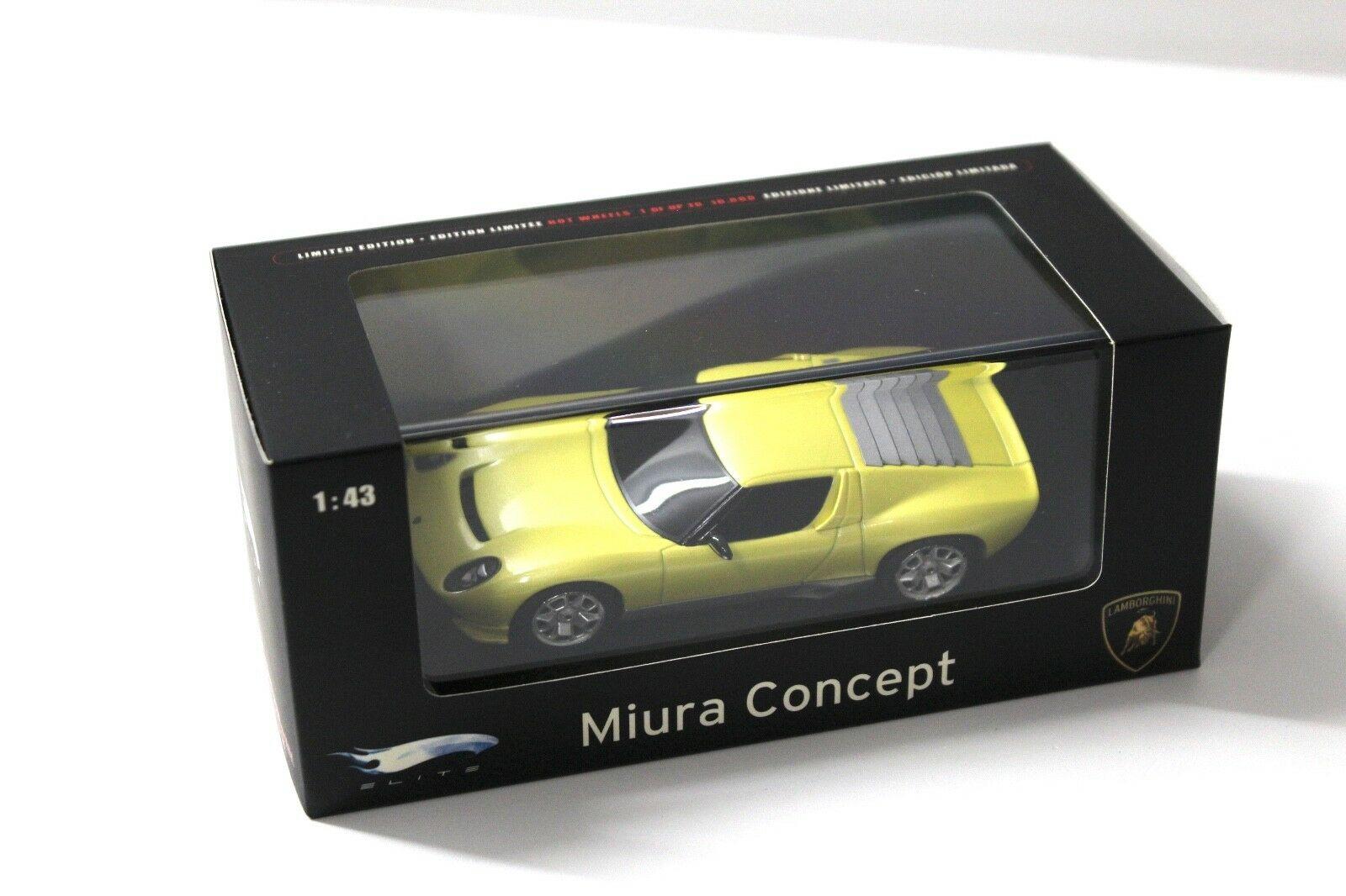 1:43 Hot Wheels Elite Lamborghini Miura Concept yellow